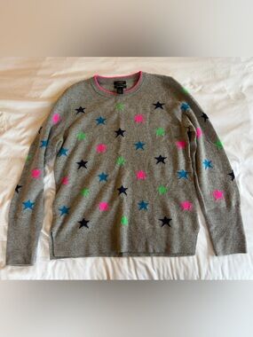 HALOGEN 100% cashmere star sweater ⭐️